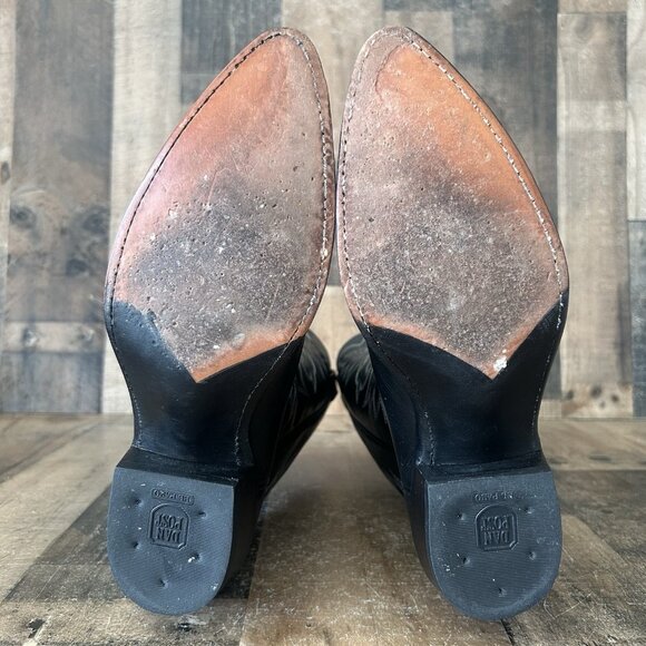 Dan Post 110 J Black Western Extra Wide Cowboy Boots Mens 9 EW - Picture 4 of 12